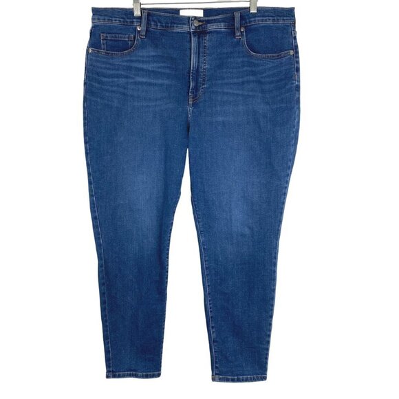 Everlane‎ Jeans The High Rise Skinny Blue Cotton Blend Women's Size 35 Ankle - Picture 1 of 9